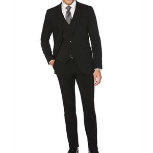 Perry Ellis Very Slim black suit 38Short 30x30